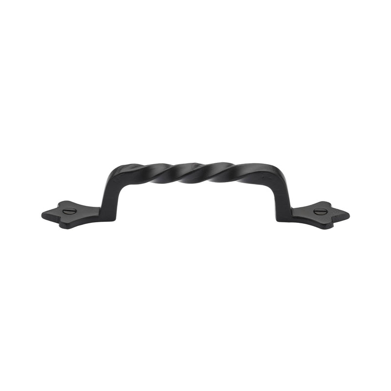 M.Marcus Matt Black Iron Twist Cabinet Pull Handle
