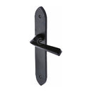 M.Marcus Black Iron Grafton Door Handle on Plate