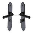 M.Marcus Black Iron Grafton Door Handle on Plate