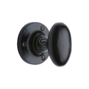 M.Marcus Knowle Door Knob on Rose Black Iron