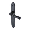 M.Marcus Black Iron Hadley Door Handle on Plate
