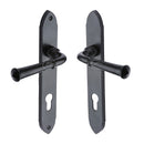 M.Marcus Black Iron Hadley Door Handle on Plate