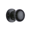 M.Marcus Alveley Door Knob on Rose Black Iron