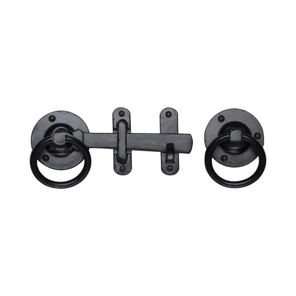 M.Marcus Black Iron Ring Handle Gate Latch