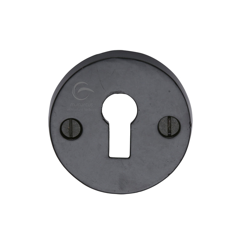 M.Marcus Standard Key Escutcheon Round Black Iron