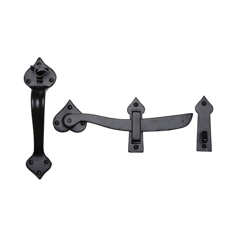 M.Marcus Black Iron Curved Gate Latch