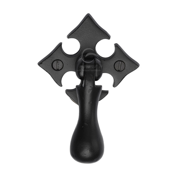 M.Marcus Matt Black Iron Fleur-De-Lys Cabinet Drop Pull