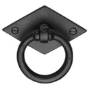 M.Marcus Matt Black Iron Diamond Cabinet Ring Drop Pull