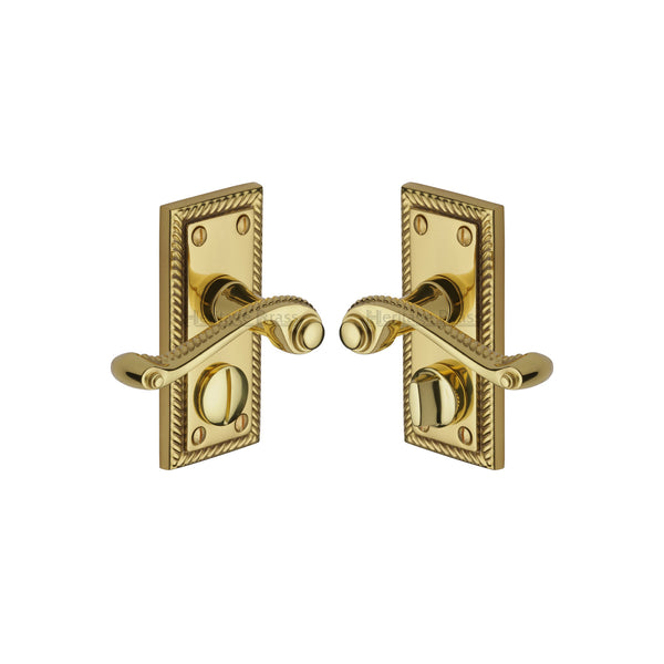 Heritage Brass Georgian Short Door Handle on Plate