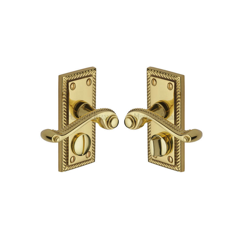 Heritage Brass Georgian Short Door Handle on Plate