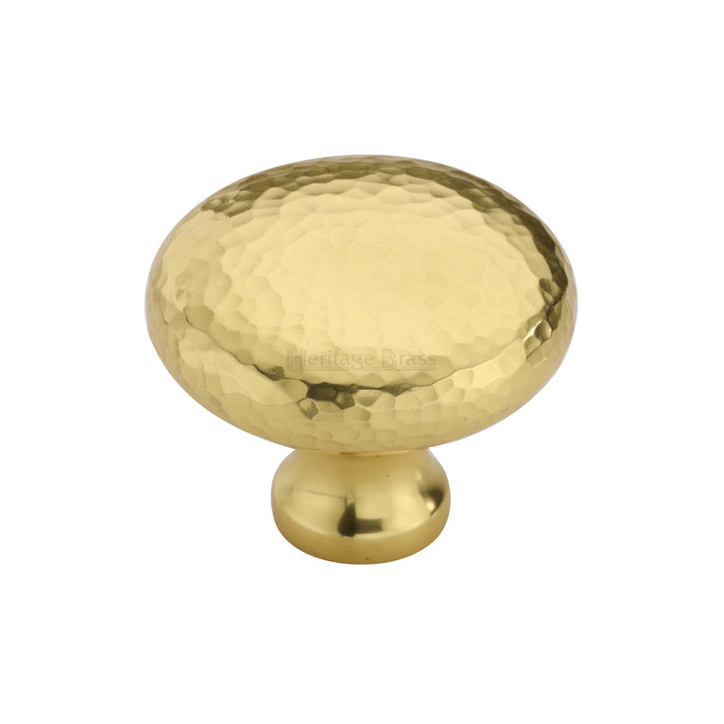 Heritage Brass Victorian Round Cabinet Knob Hammered Design