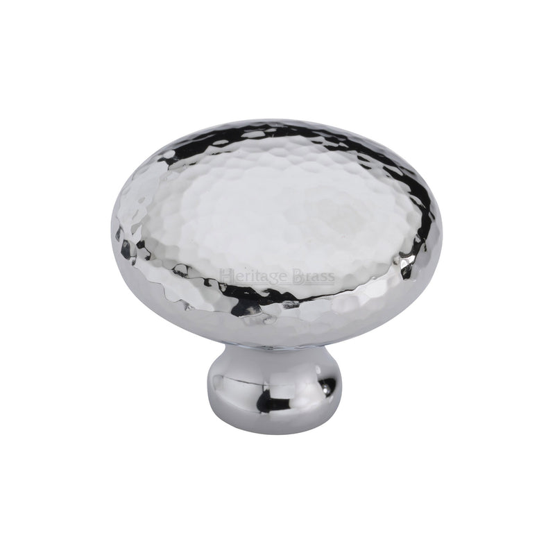 Heritage Brass Victorian Round Cabinet Knob Hammered Design