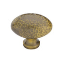 Heritage Brass Victorian Oval Cabinet Knob Hammered Design