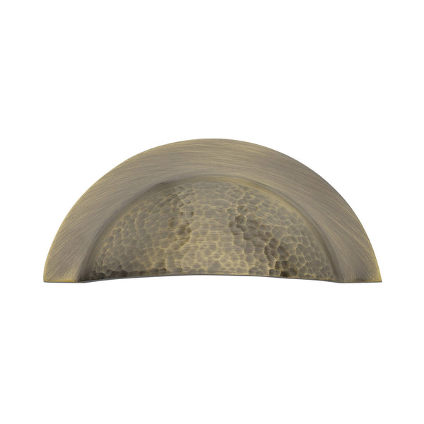 Heritage Brass Crescent Drawer Cup Pull Hammered Design
