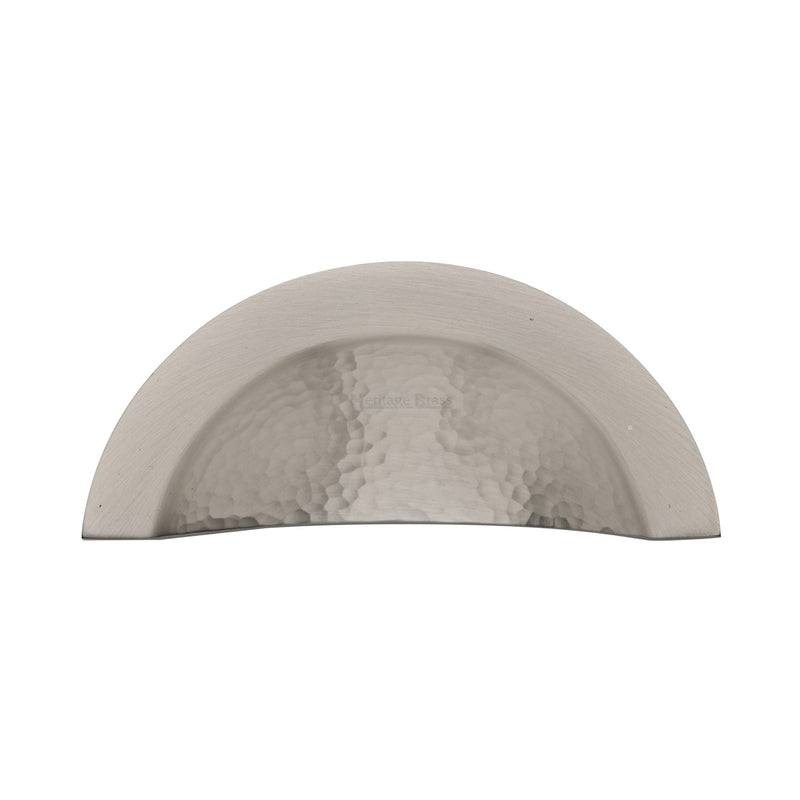 Heritage Brass Crescent Drawer Cup Pull Hammered Design