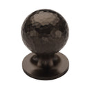 Heritage Brass Ball Cabinet Knob Hammered Design