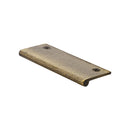 Heritage Brass Edge Pull Cabinet Handle Hammered Design - 38mm Width
