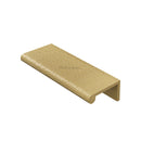 Heritage Brass Edge Pull Cabinet Handle Hammered Design - 40mm Width