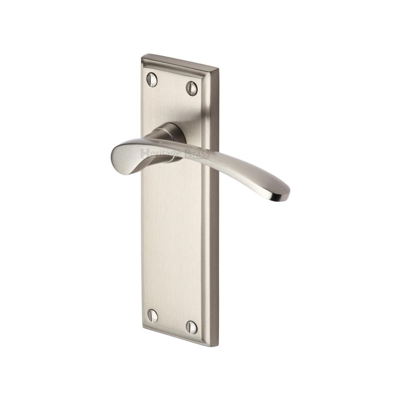 Heritage Brass Hilton Door Handle on Plate