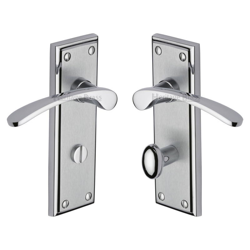 Heritage Brass Hilton Door Handle on Plate