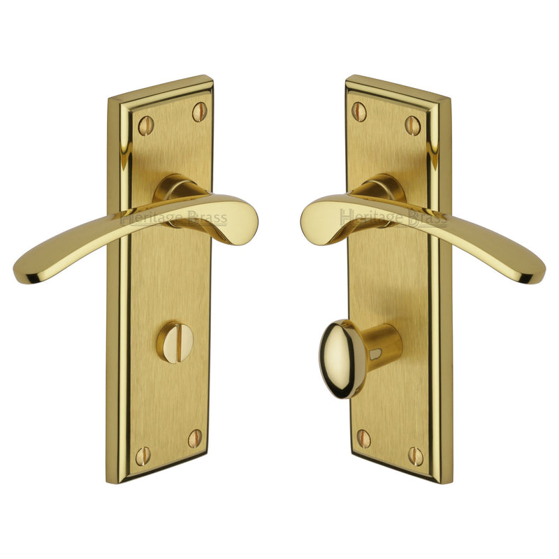 Heritage Brass Hilton Door Handle on Plate