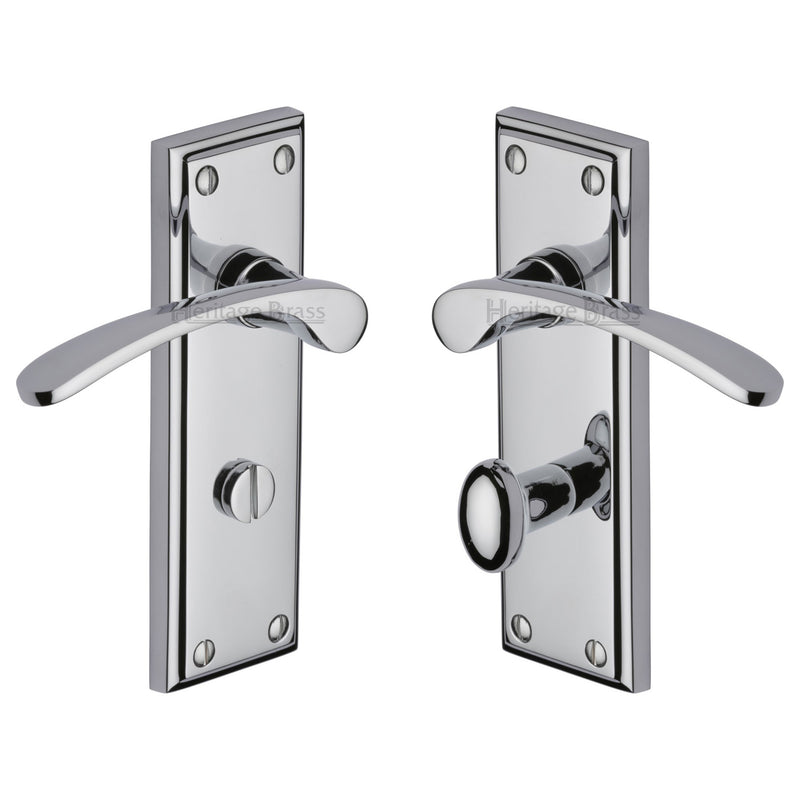 Heritage Brass Hilton Door Handle on Plate