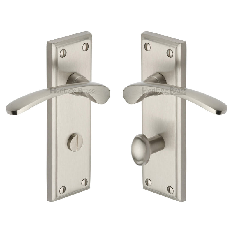 Heritage Brass Hilton Door Handle on Plate