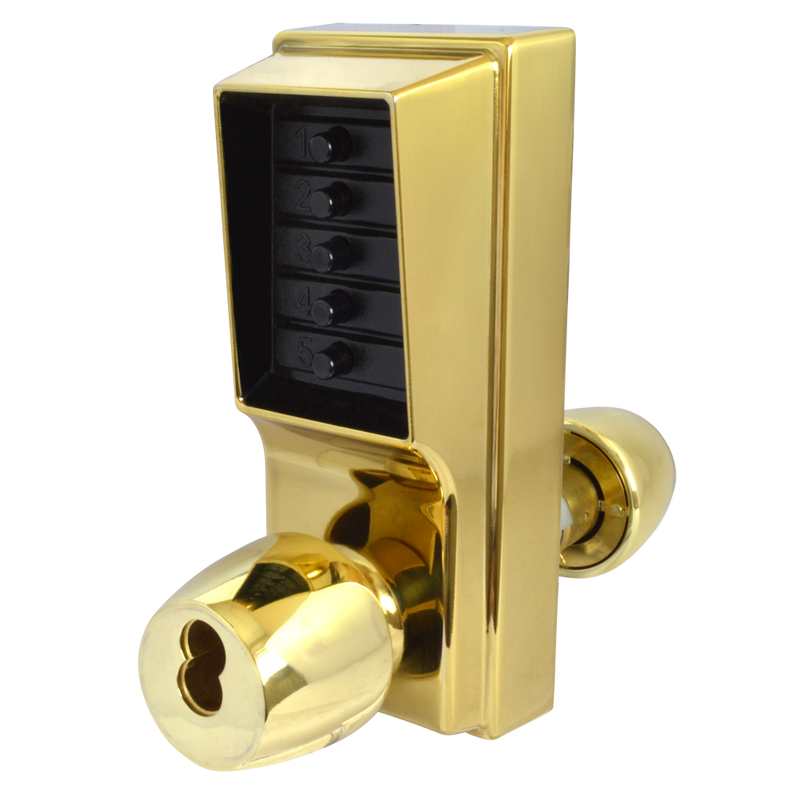 DORMAKABA Series 1000 1041B Knob Operated Digital Lock With Key Override & Passage Set