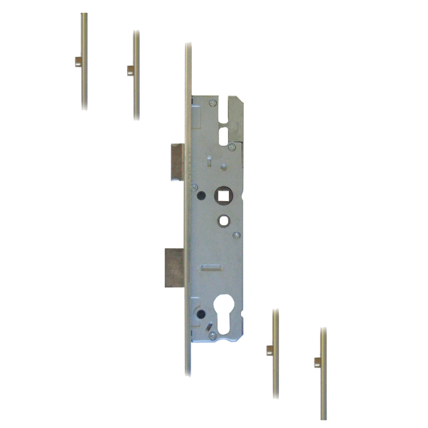 KFV Lever Operated Latch & Deadbolt `U` Rail - 4 Roller