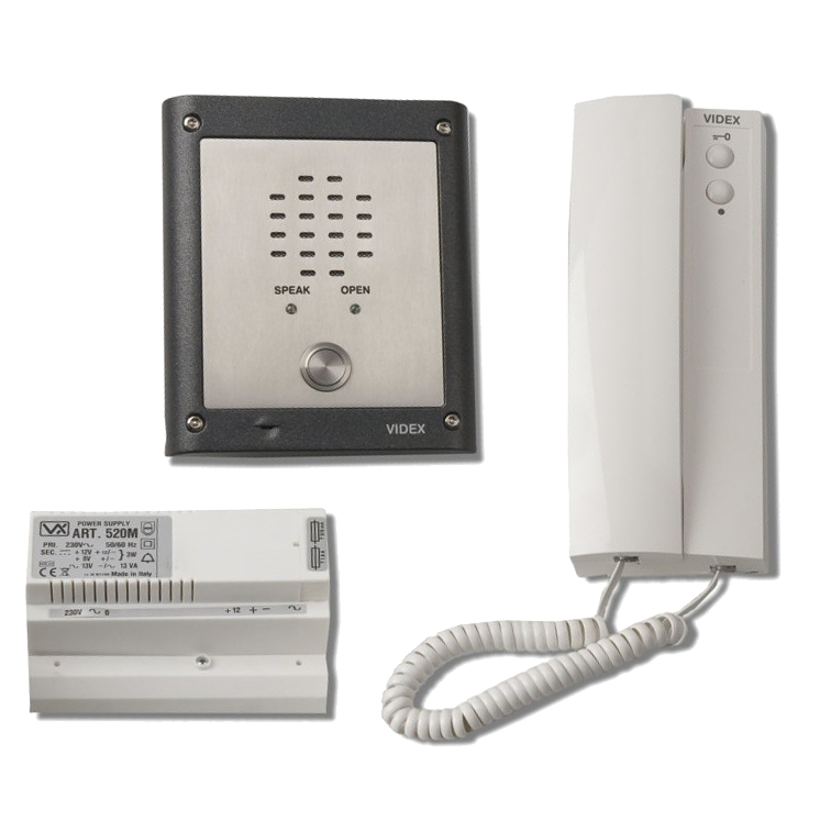 VIDEX 4K Series Audio 1 Way Vandal Resistant Intercom Kit Surface
