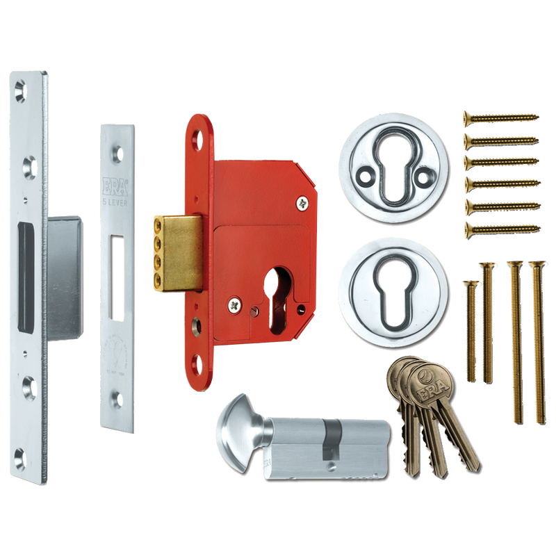 ERA 233 Fortress BS Euro Keyless Egress Key & Turn Deadlock With Cylinder