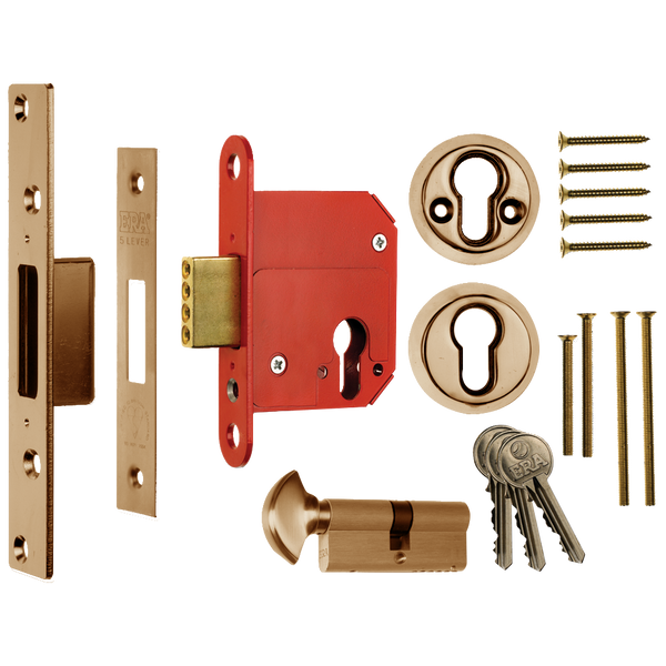 ERA 333 Fortress BS Euro Key & Turn Deadlock With Cylinder