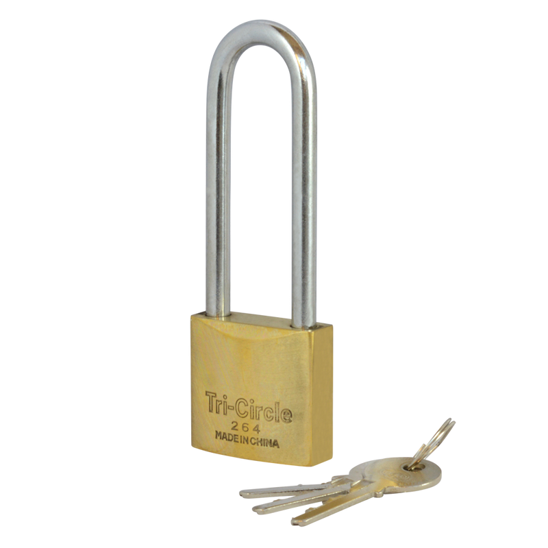 Tricircle 26 Series Brass Long Shackle Padlocks