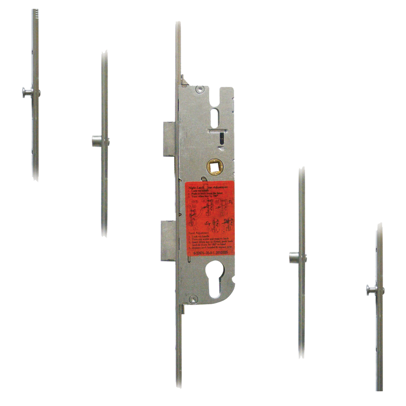 GU Secury Europa Lever Operated Latch & Deadbolt Split Spindle - 2 Roller & 2 Mushrooms