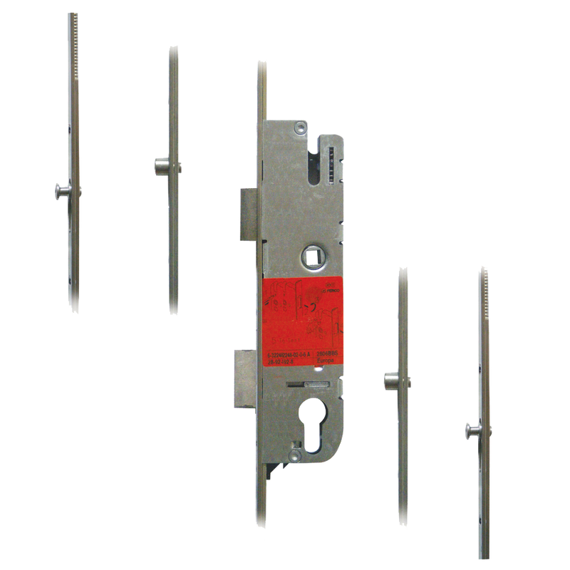 GU Secury Europa Lever Operated Latch & Deadbolt - 2 Roller & 2 Mushrooms