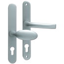 MILA Prolinea 92/62 Offset Lever/Pad UPVC Furniture - 240mm Backplate