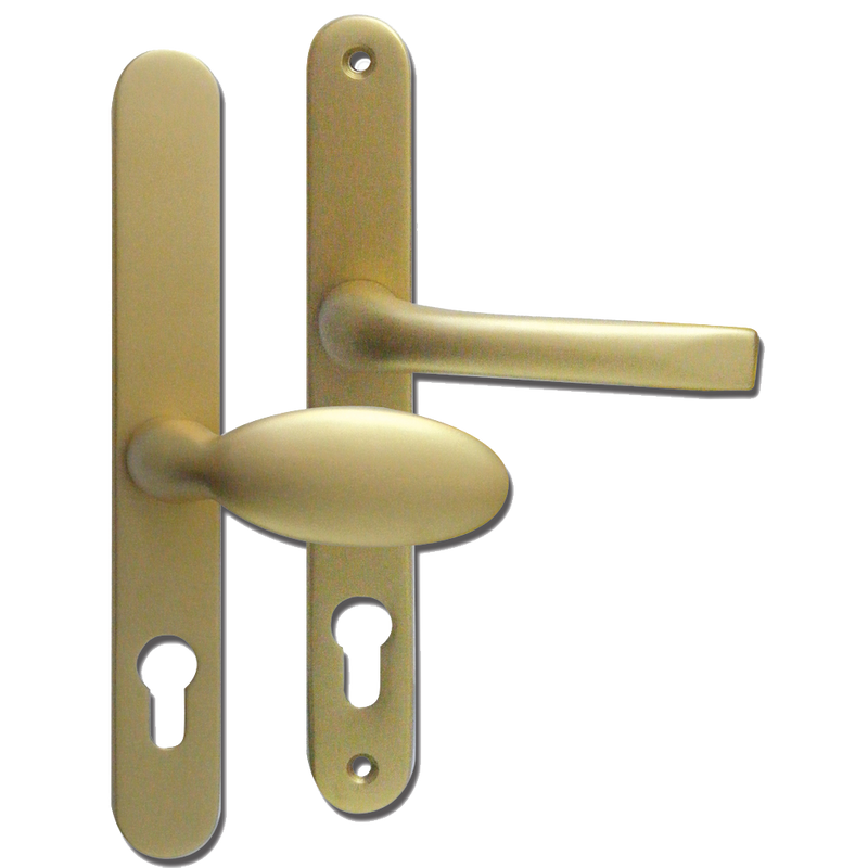 MILA Prolinea 92/62 Offset Lever/Pad UPVC Furniture - 240mm Backplate