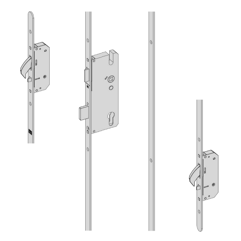 WINKHAUS AV2 Heritage Auto Locking Lever Operated Latch & Deadbolt 16mm Flat - 2 Hook