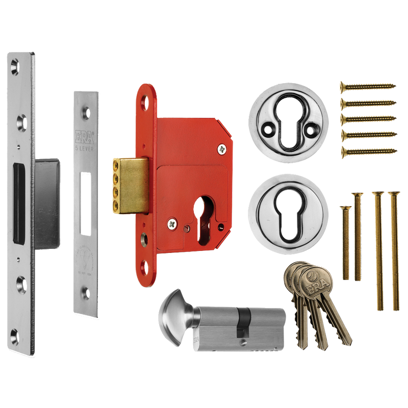 ERA 233 Fortress BS Euro Keyless Egress Key & Turn Deadlock With Cylinder