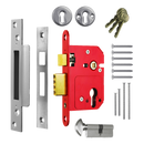 ERA 234 Fortress BS Euro Keyless Egress Key & Turn Sashlock With Cylinder