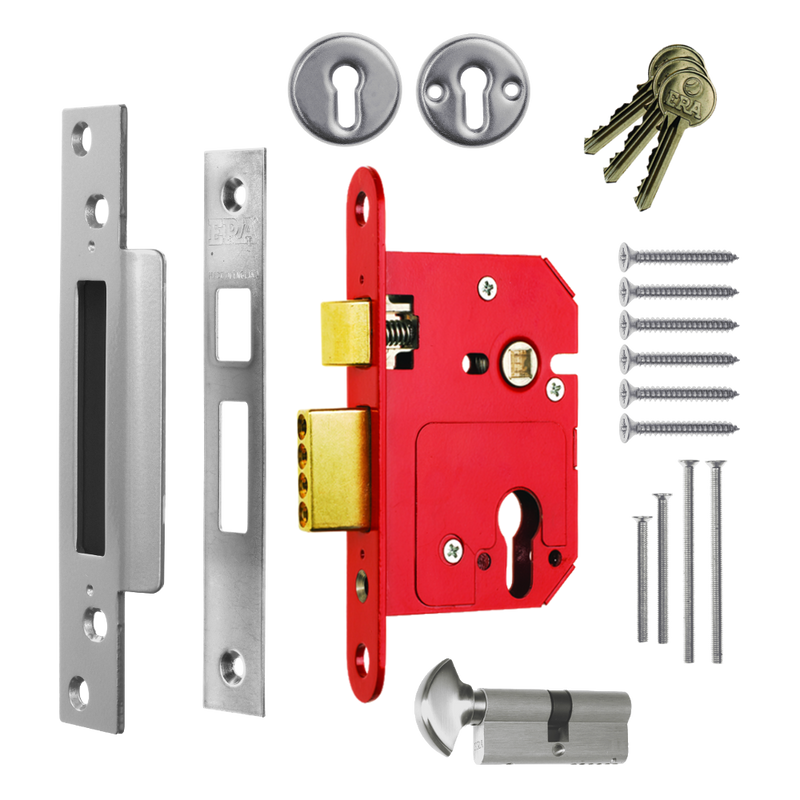 ERA 234 Fortress BS Euro Keyless Egress Key & Turn Sashlock With Cylinder