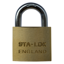 B&G STA-LOCK C Series Brass Open Shackle Padlock - Steel Shackle