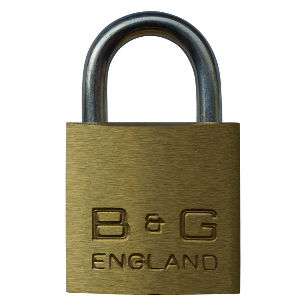 B&G Warded Brass Open Shackle Padlock - Steel Shackle