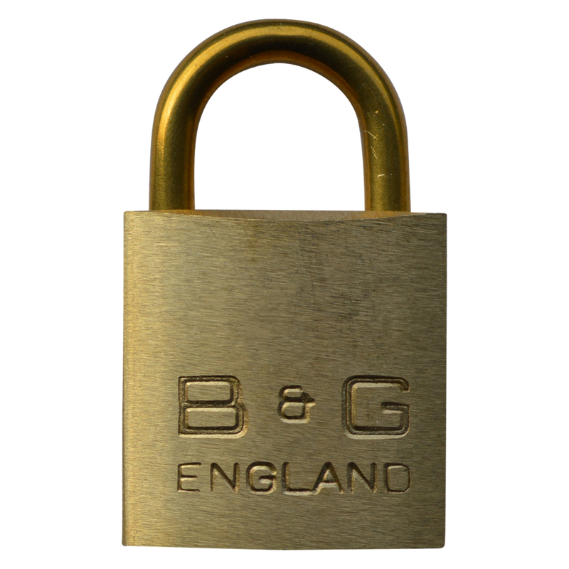 B&G Warded Brass Open Shackle Padlock - Brass Shackle