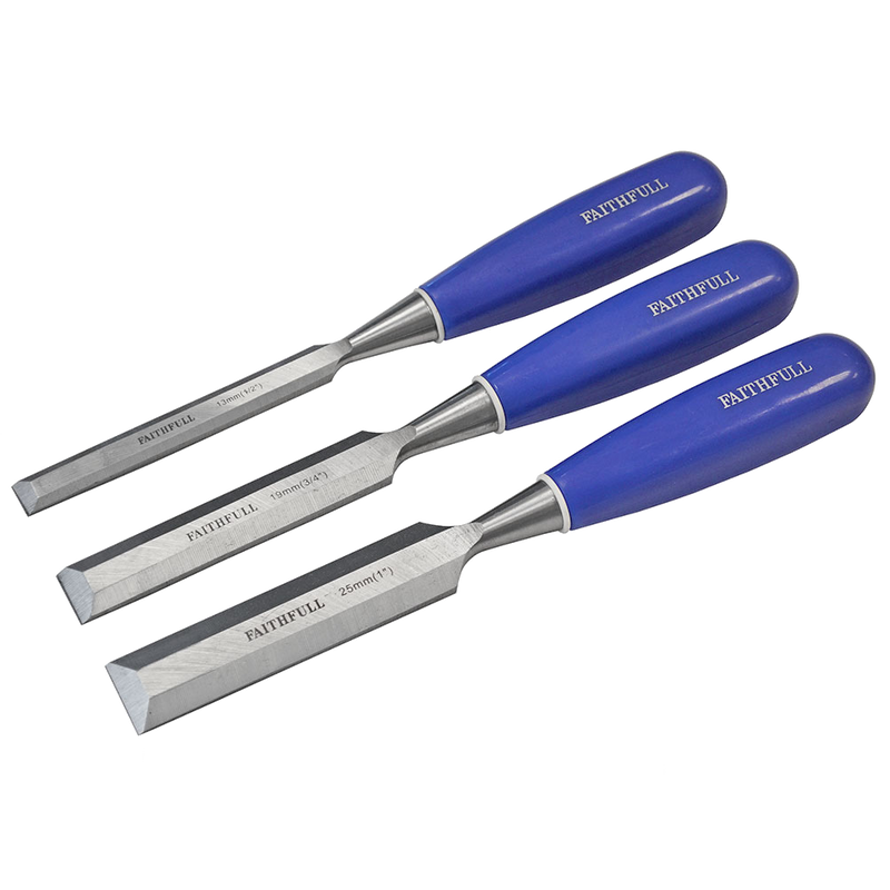 FAITHFULL Bevel Edge Chisel Set - 3 Piece Set