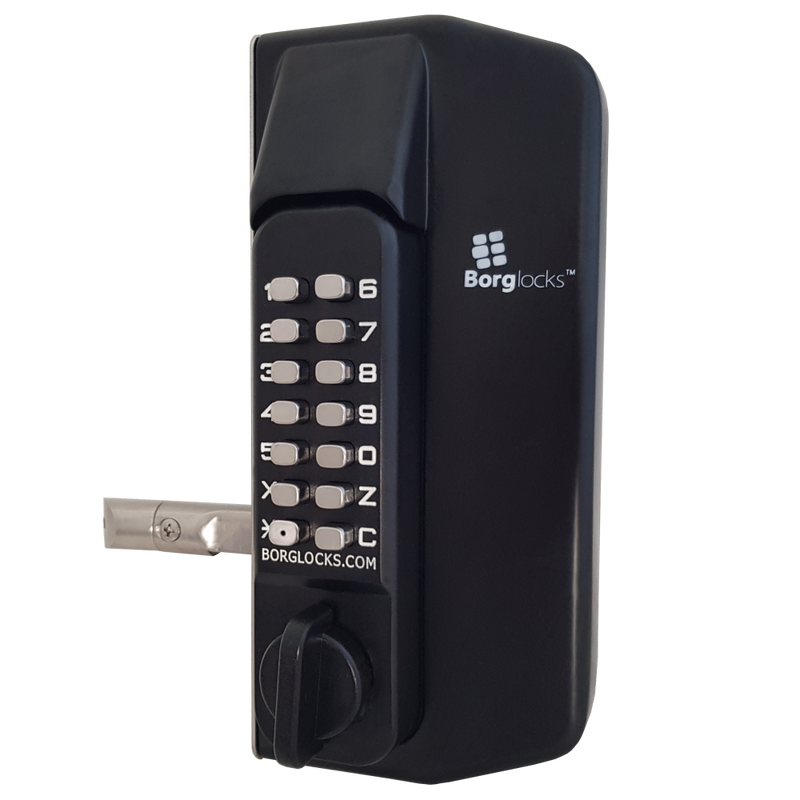 BORG LOCKS BL3100 ECP Knob Operated Marine Grade Metal Gate Single Digital Lock