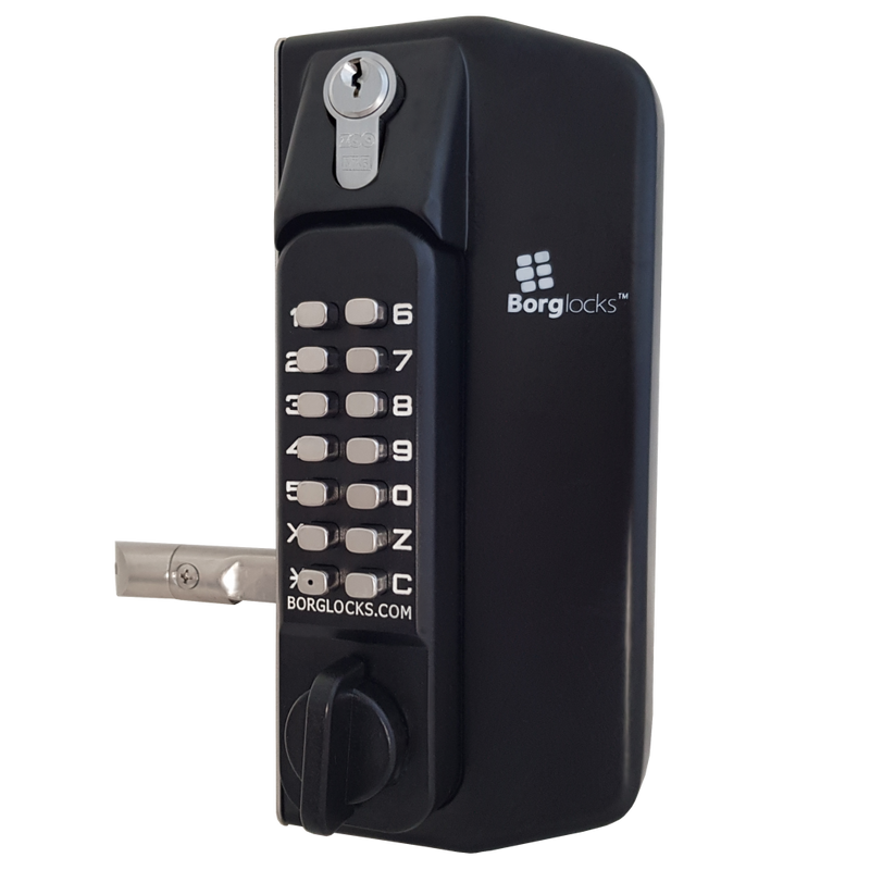 BORG LOCKS BL3130 ECP Knob Operated Marine Grade Metal Gate Double Digital Lock