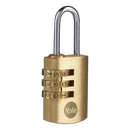 YALE Y150B Brass Open Shackle Combination Padlock
