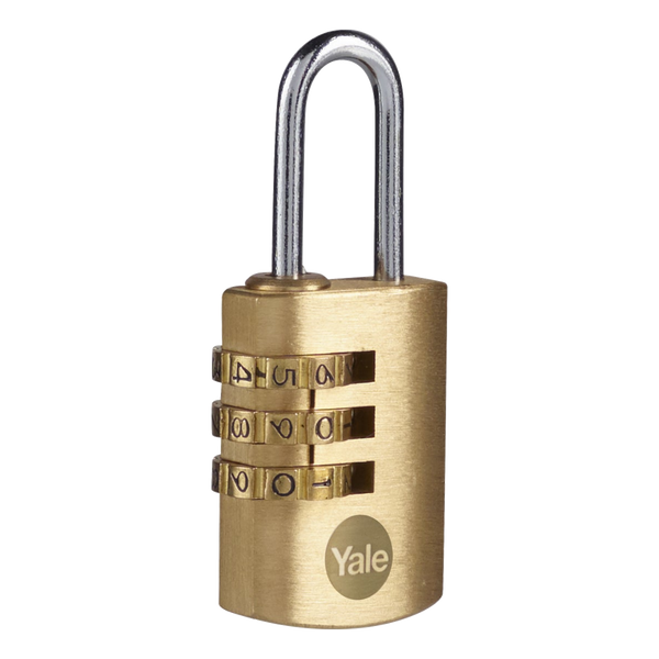 YALE Y150B Brass Open Shackle Combination Padlock