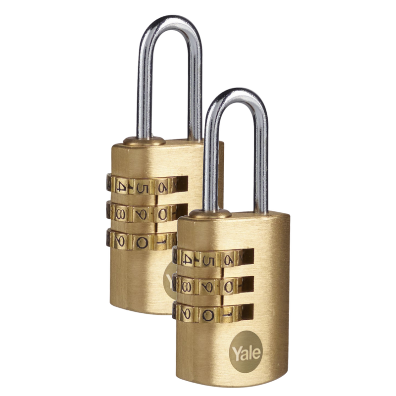 YALE Y150B Brass Open Shackle Combination Padlock